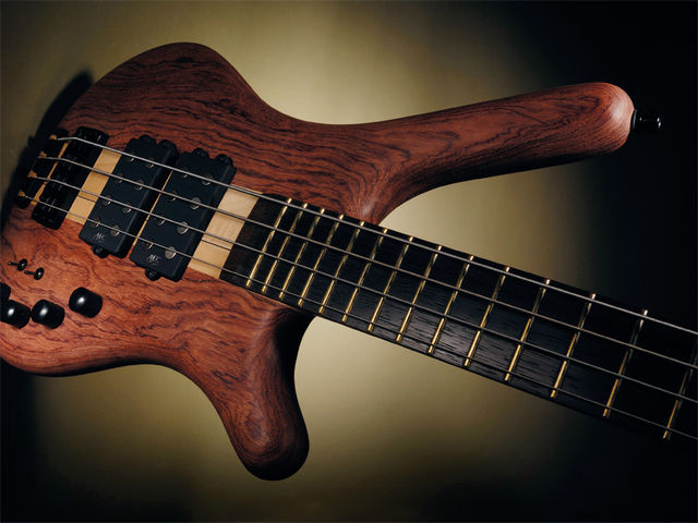 Warwick Corvette $$ NT Bubinga Our test model has bubinga wings although a swamp ash model is available